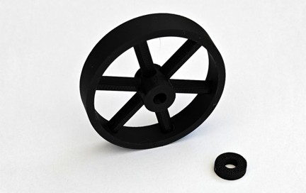 Mamod Plastic Trailer Wheel (x1) Black
